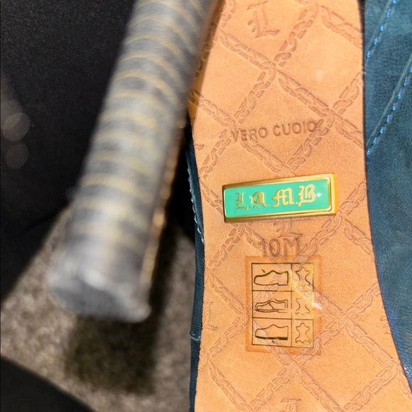 L.A.M.B. Gwen Stefani lamb aqua color size 10 heels - Picture 9 of 9